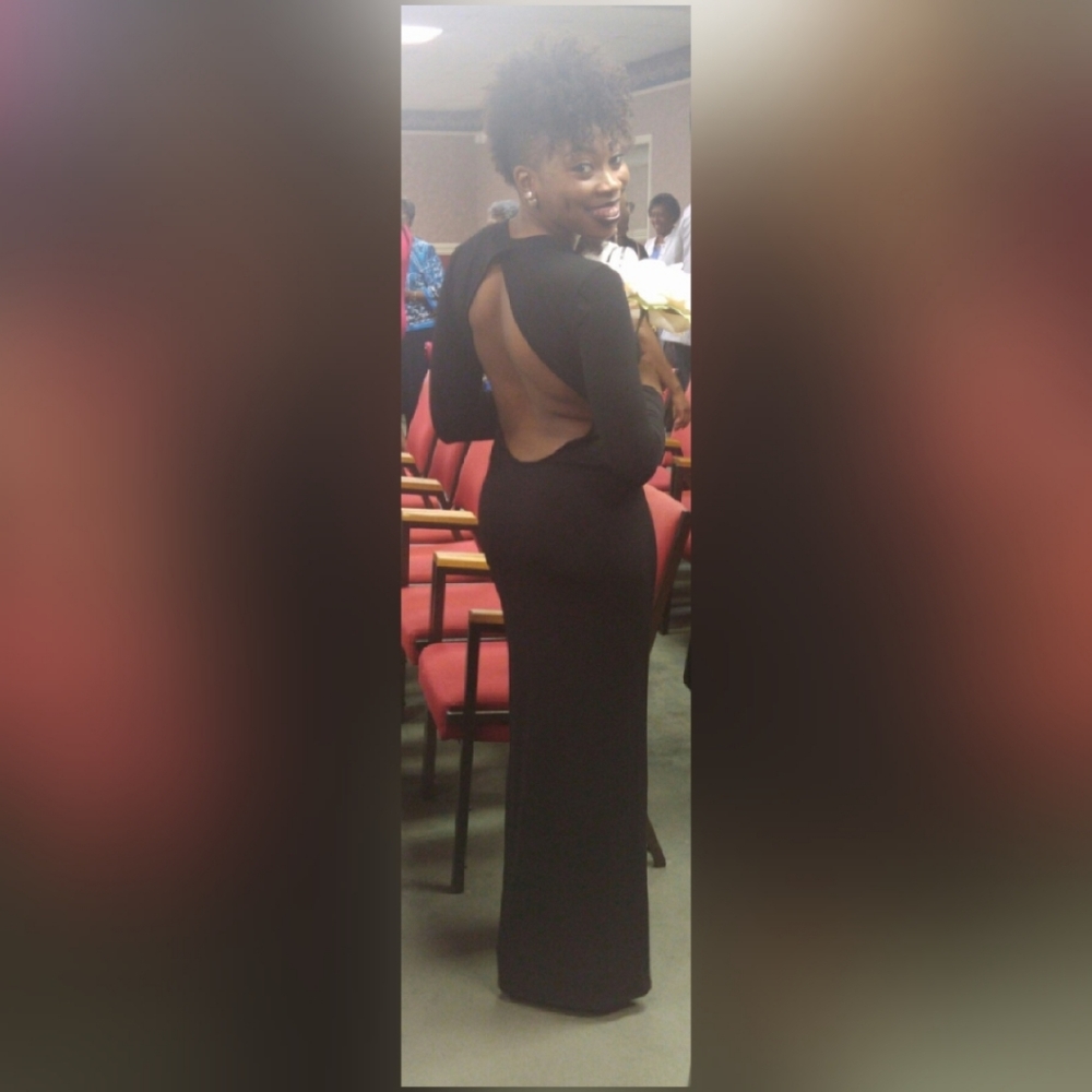 Sexy, black, back-out dress